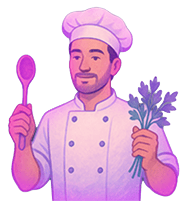 Chef Luca Marin persona illustration